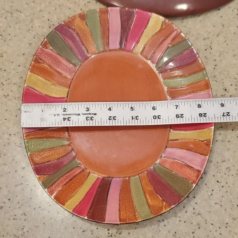 Pier One Wavy Stripe Plate Set of 2 Plates